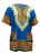 Dupsie's Blue African Print Dashiki Shirt from S to 7XL Plus Size