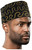 Dupsie's Adebayo African Black Kufi Hat with Gold Embroidery