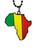 Dupsie's Pan African Flag Pendant Necklace African Map Chain