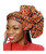 Orange African Print Ankara Head Wrap One Size