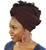 Dupsie's Brown Hoop Earrings wrapped in African Print Fabric