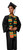 Dupsie's Black and Gold Hand Woven Kente Cloth Graduation Stole/Sash