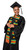 Dupsie's Black and Gold Hand Woven Kente Cloth Graduation Stole/Sash