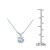 Diamond Wish 1/2 Carat Round Moissanite Solitaire Pendant Necklace in 14k Rose Gold (H-I, 5 mm) 4-Prong 16 to 18 Inch Adjustable Chain Spring Ring