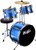 Music Alley 3 Piece Kids Drum Set with Drum Sticks & Drum Throne Seat