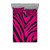 Ambesonne Fashion Fitted Sheet & Pillow Sham Set, Modern Africa Theme Tiger Skin Pattern with Exotic Rave Tones Print Contemporary, Decorative Printed 2 Piece Bedding Decor Set, Queen, Magenta Black