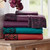 Montgomery Ward Color Connection Damask Microfiber Sheet Set - Flat Sheet, Fitted Sheet, Pillowcases, Aubergine, Twin