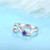 STARCHENIE Infinity Promise Ring 925 Sterling Silver Angel Wings Heart Tanzanite Ring for Women Size 7