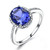 SUTTONRAL Luxurious S925 Sterling Silver Opulent Sapphire and Tanzanite Ring, Masterfully Crafted, A Dazzling Addition to Women's Wardrobe, Ideal Gift for Her (US 9)