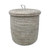 Fair Trade Handwoven Lidded Basket from Senegal, Medium, White