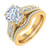 1 Carat Diamond Bridal Ring Set in 14K Yellow Gold (Ring Size 9)