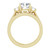 10K Solid Yellow Gold Handmade Engagement Rings 2 CT Cushion Cut Moissanite Diamond Solitaire Wedding/Bridal Ring Sets for Wife/Her Propose Rings