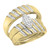 Dazzlingrock Collection White Diamond Trio Ring Set (0.40 ctw) in 18K Yellow Gold Plated Sterling Silver, W-9 and M-12.5