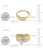 Dazzlingrock Collection White Diamond Trio Ring Set (0.40 ctw) in 18K Yellow Gold Plated Sterling Silver, W-9 and M-12.5