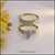 Dazzlingrock Collection White Diamond Trio Ring Set (0.40 ctw) in 18K Yellow Gold Plated Sterling Silver, W-9 and M-12.5