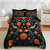 Nesker 7 Pcs Comforter Set Queen Size, Colorful Mexican Flower Bedding Set for Kids and Adults, Retro Floral Leaves Bed Sheet Sets with Fitted Sheet 2 Pillowcases & 2 Shams