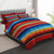 Pinbeam Comforter Set Queen Size, Mexican Serape Fiesta 7 Pcs Bedding for Kids and Adults, Striped Colorful Bed Sheet Sets with Fitted Sheet 2 Pillowcases & 2 Shams for Bedroom Bed Decor