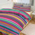 KAOEOSI Colorful Mexican Serape Stripes 3 Piece Thickened Bedding Set with 1 Quilt Cover and 2 Pillow Case Soft Comforter Cover Pillowcase 86 x 70 Inch