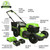 Greenworks 48V (24V x 2) 20" Cordless Battery Mower, 12" String Trimmer/Edger, & 320 CFM Blower Combo Kit w/ (2) 4.0Ah Batteries, (1) 2.0Ah Battery & Chargers