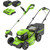 Greenworks 48V (24V x 2) 21" Cordless Battery Self-Propelled Lawn Mower w/Two (2) 5.0Ah USB Batteries & Charger 24V 12" Cordless Battery String Trimmer/Edger (Tool Only) Kit