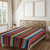Ambesonne Cinco de Mayo Flat Sheet, Mexican Serape Colorful Stripes Vertical Lines Latino Design Illustration, Soft and Comfortable Top Sheet Decorative Bedding 1 Piece, Full Size, Ruby Brown