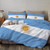 JEDTAKCT Argentine Flag Duvet Cover Full Soft Comforter Set Retro Sun Stripes Printed Bedding Set for Girls Boys, Sky Blue Bed Decor 3 Pcs with 2 Pillowcases, Zipper Closure