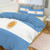 JEDTAKCT Argentine Flag Duvet Cover Full Soft Comforter Set Retro Sun Stripes Printed Bedding Set for Girls Boys, Sky Blue Bed Decor 3 Pcs with 2 Pillowcases, Zipper Closure