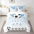 Feelyou Football Sport 7 Piece Bedding Set Queen Size Soccer Theme for Kids Boys Comforter Set with Sheets Argentina Football Teens Bed in a Bag Blue White Bed Set