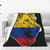 Colombia Colombian Flag Theme Throw Blanket, Cozy Flannel Fleece Winter Blankets for Bed Sofa and Couch60 x50
