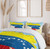 Ambesonne Venezuela Duvet Cover Set, Colorful and Detailed Map Illustration Country Names and Regions Flag Colors, Decorative 3 Piece Bedding Set with 2 Pillow Shams, California King, Red Blue
