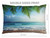 EKOBLA Throw Pillow Cover Tropical Beach Palm Tree Leaves Sandy Caribbean Coastline Ocean Sea Waves Scene Decor Lumbar Pillow Case Cushion for Sofa Couch Bed Standard Queen Size 20x30 Inch