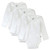 HonestBaby Baby Boys 3-pack Organic Cotton Long Sleeve Side-snap Kimono Bodysuits And Toddler T-Shirt Set, Honestly Pure White, 0-3 Months US