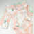 HonestBaby baby-girls 3 Pack Long Sleeve Side Snap Ruffle Shoulder Bodysuit 100% Organic Cotton for Infant Baby and Toddler Girls, Peach Blossom Floral, 3-6 Months