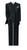 Milano Moda Herring Bone Stripe Fashion Suit with Vest & Pants 5264 Bk-46R
