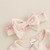 Socutebabe Newborn Baby Girl Coming Home Outfit Ruffle Romper Onesie Cute Ribbed Knit Jumpsuit Winter Clothes and Headband (Sweet Bow Cream, Newborn)