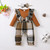 0-3 Months Newborn Baby Girl Clothes Fall Plaid Christmas Outfits Infant Brown Long Sleeve Jumpsuit One Piece Romper Infant Baby Girl Winter Clothes