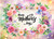Dudaacvt 8x6FT Mother's Day Backdrop Pink Flowers Backdrop Mother Day Party Decoration Mother's Day Birthday Party Decoration Photo Studio Props