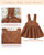 Kucnuzki Infant Newborn Girl Clothes 3 Months Baby Girl Clothes Long Sleeve Ruffle Romper shirt Brown Suspender Overall Dress Fall Outfits 0-3 Month Baby Girl Clothing