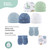 The Peanutshell Baby Layette Gift Set for Baby Boys - 23 Piece New Born Baby Boy Gift Set, Baby Clothes & Newborn Essentials Must Haves - Newborn Baby Boy Clothes 0-3 Months - Dinosaur