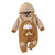 TOKIAGO Baby Boy Clothes 0-3 Months Newborn Hoodie Romper Fall Winter Long Sleeve Striped One-Piece Outfit Infant Cute Cartoon Clothing Set Deer Yellow 0-3 Months