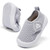 Baby Shoes Boy Girl Infant First Walker Shoes Baby Walking Shoes Lightweight Breathable Sneakers with Non-Slip Soles 0-24 Months Gray Size 12-15 Months Infant