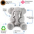 Vermont Teddy Bear Giant Elephant Stuffed Animal – 4 Foot Big Stuffed Elephant Plush from Giant Cuddle Collection Collectible Plushie for All Ages – Finished in The USA