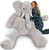 Vermont Teddy Bear Giant Elephant Stuffed Animal - 6 Foot Big Stuffed Elephant Plush from Giant Cuddle Collection - Collectible Plushies for Kids & Adults | Crafted in The USA