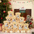 MorisMos Bulk Teddy Bear for Baby Shower,10-Pack Teddy Bear Stuffed Animals Bulk,14 in Teddy with Baby Blue Bow,Soft Stuffed Animal Wholesale for Birthday Christmas Valentine's,Brown