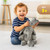 Prextex Plush Elephant Toys - Stuffed Animal with 3 Baby Elephant Figures - Zipper, Toys for Kids 3+