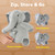 Prextex Plush Elephant Toys - Stuffed Animal with 3 Baby Elephant Figures - Zipper, Toys for Kids 3+