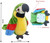 Vincilee Talking Parrot Repeat What You Say Mimicry Pet Toy Plush Interactive Toys Buddy Parrot for Children Gift,4.3 x 8.7inches(Green)