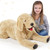 Geosar Dog Stuffed Animals Plush 47.2 Inch Soft Cuddly Golden Retriever Plush Toys Large Stuffed Dog Body Pillow Gifts for Kids Girls Boys Birthday