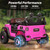 Hikiddo 2 Seater Ride on Car for Kids, 12V Electric Car Ride on Toy for Kids Age 4-8 w/Remote Control, Capacity 150lbs - Pink