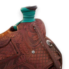 Wrap Your Wood Colored Western Saddle Horn Wrap Leather Rodeo Roping Accessory
